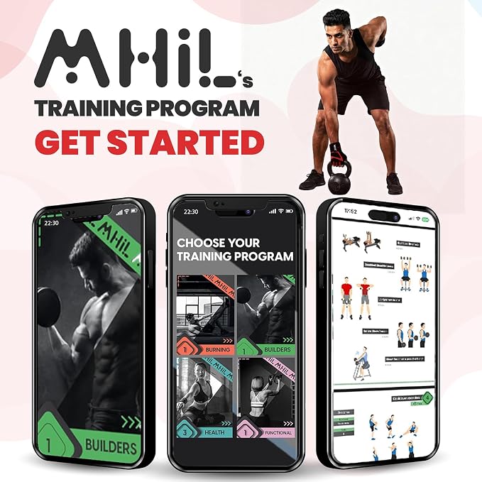 MhIL Workout Gloves for Men – Comfortable Gym Gloves for Men with Enhanced Grip for Safety and Hand Protection – Weight Lifting Protection with Wrist Wraps Support for Performance Boost and Style