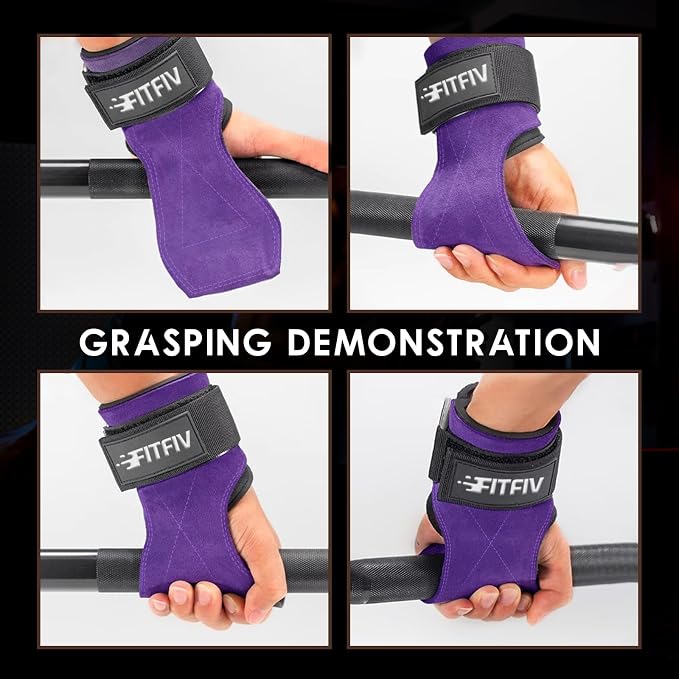 Weight Lifting Wrist Strap, Double Leather Weightlifting Wrist Straps for Gym Strength Training, Neoprene Padded Wrist Wraps - for Men & Women (Pair)
