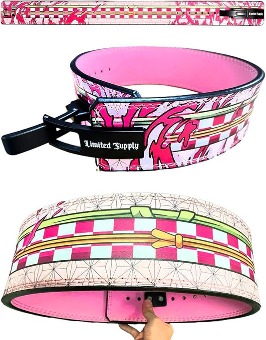 Anime Lever Belt - Weight Lifting Belt, Heavy Duty Powerlifting Weightlifting Gym Belt for Deadlifts Squats Back Support, PNZ