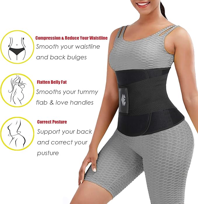 ChongErfei Waist Trainer Belt for Women & Man - Waist Trimmer Ab Belt | Tummy Control Body Shaper