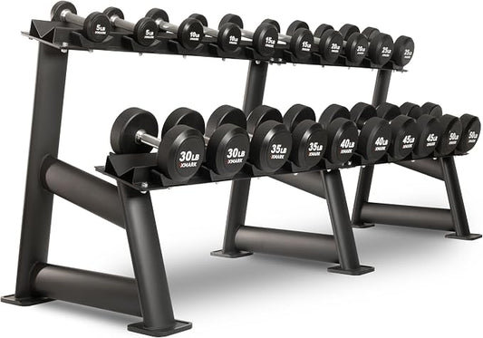 XMARK Dumbbell Weights Sets, 5-50lb and 5-75lb Dumbbell Sets, No Odor, Urethane Dumbbells, Commercial Gym and Home Gym Equipment