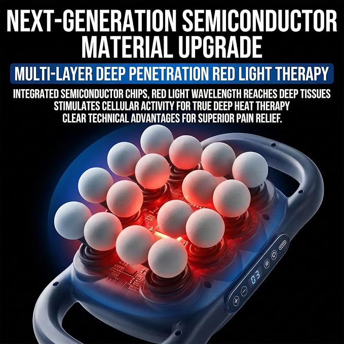 16-Head Massage Gun Deep Tissue for Pain Relief Gym Home Use | 9 Speeds & 9 Models Electric Percussion Muscle Massager Relaxation for Back, Neck, Shoulders, Legs, Feet