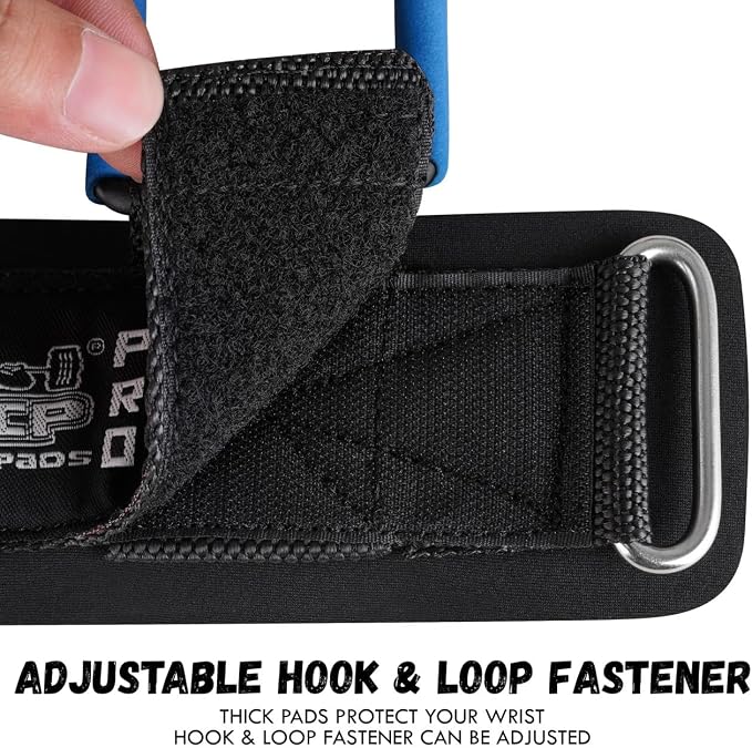 Weight Lifting Rod Hooks Heavy Duty Wrist Wraps Power Weight Lifting Training Gym Grips Straps Set of 2