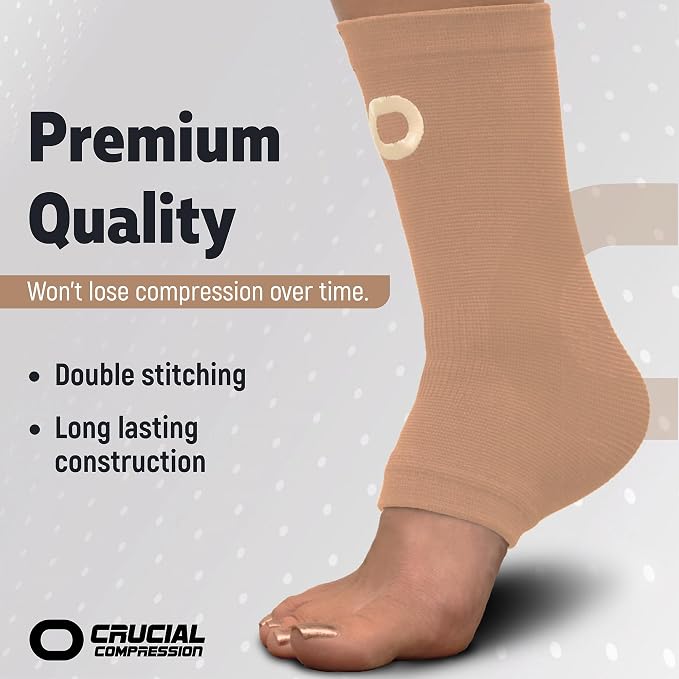 Ankle Compression Sleeve for Women & Men (Pair) – Ankle Brace for Sprain, Swelling, Achilles Tendon – Ankle Support Open Toe Plantar Fasciitis Socks for Foot Arch Support & Pain Relief