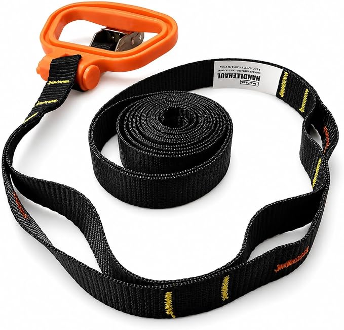 MULTUS Handle and Haul Moving Strap, 1 Handle - 1-Person Lift | 250 lb capacity, adjustable cam buckle; carries boxes, furniture, camping & hunting gear solo