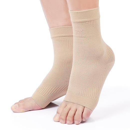 KEKING Ankle Brace Compression Sleeve – Plantar Fasciitis & Achilles | Medical-Grade Compression for Heel & Arch Pain, Reduces Swelling & Speeds Recovery, for Running, Gym, Daily Wear