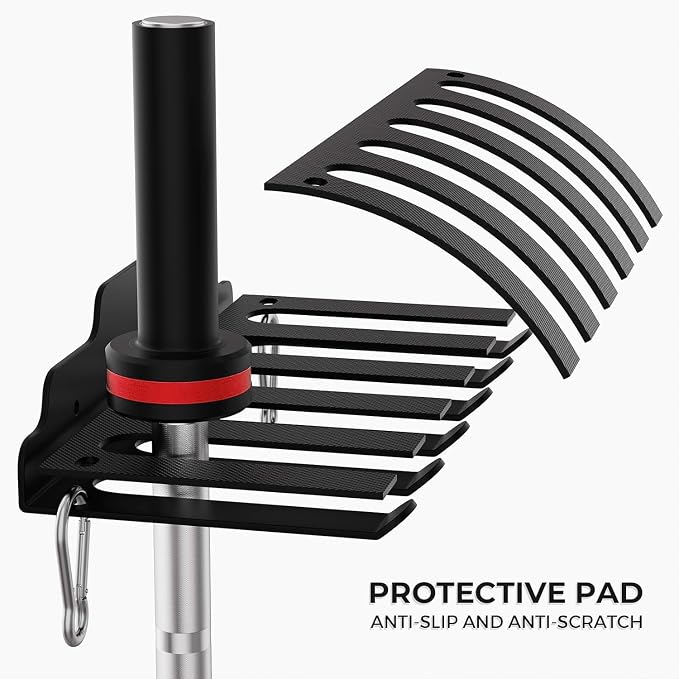 XZHXFX Barbell Wall Holder,Barbell wall Mount Hanger, | Garage Gym Bar Wall Rack,Vertical Olympic Hanger wall Mount Rack,Space Saving Gym Accessory,Holds Under 33mm Bar
