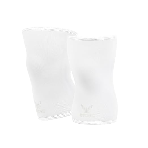 Stoic 7mm Neoprene Knee Sleeves for Men & Women - White, XX-Large