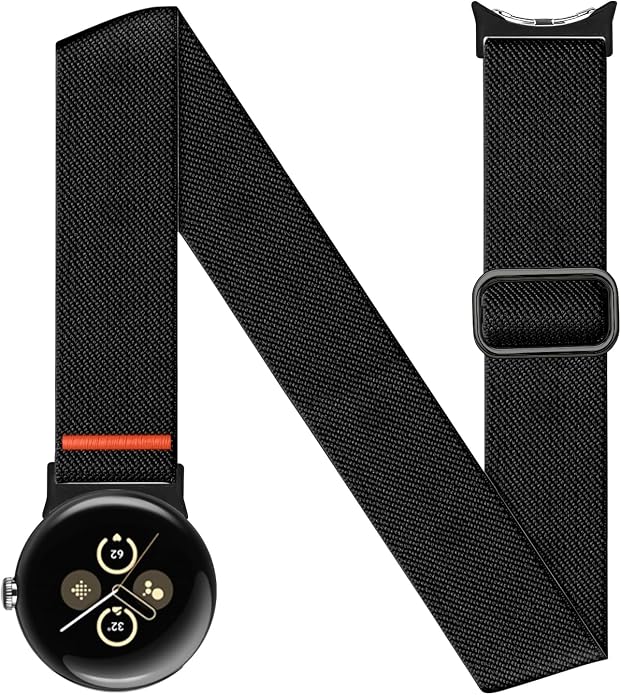Sport Ankle/Arm Band Compatibel with Google Pixel Watch 1/2/3 4 (41mm) Google Pixel Watch 4 3 （45mm）,Elastic Nylon Arm Bands for Google Watch Men/Women