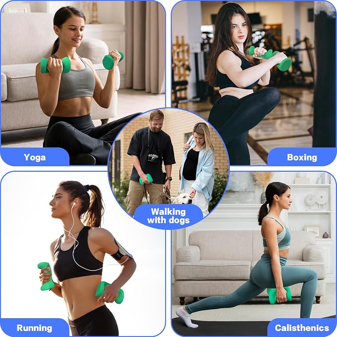 HXD-ERGO Ergonomic Dumbbells Weights Set-Hand Weights for Women at Home, Ear Dumbbells Weights for Pilates, Yoga, Jogging,StrengthTraining