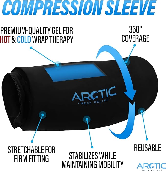 2 Pack - Premium Cold Therapy Compression Ice Sleeve, Knee Ice Pack Wrap for Injuries, Elbow, Quad & Hamstring Relief, Flexible & Reusable Cold Wrap Recovery for Meniscus, ACL, MCL, Ice & Heat Therapy