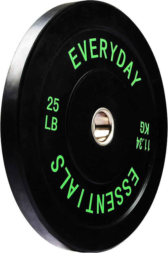 BalanceFrom Olympic Rubber Bumper Weight Plate Set with Steel Hub Inserts – 2-Inch Hole Plates for Strength Training, Powerlifting, and Weightlifting at Home, Garage, or Commercial Gym