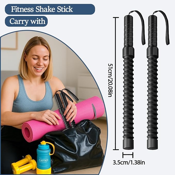 Ropeless Battle Ropes for Exercise Workout Rope, Portable Workout for Home Gym, Exercise Battle Ropes for HIIT Workouts, Low-Impact Cardio Training (2 Ropes with Bag)