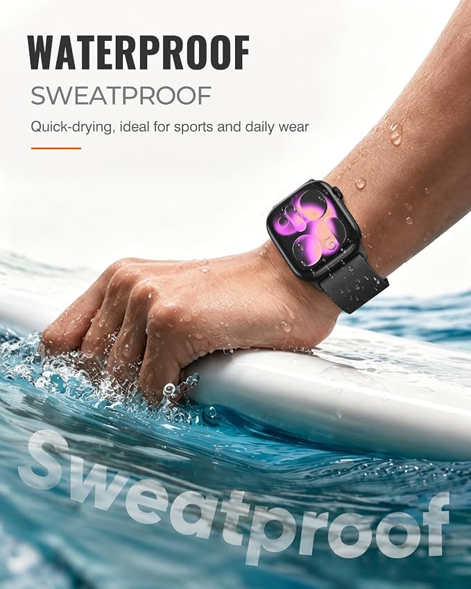 Magnetic Silicone Sport Band for Apple Watch 42mm 46mm 49mm 38mm 40mm 41mm 44mm 45mm Men Women, Patented Auto Lock Breathable Soft Loop for iWatch Ultra SE Series 11 10 9 8 7 6 5 4 3 2 1 All Day Comfort