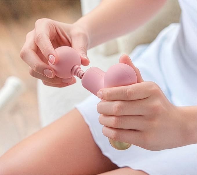 Sharper Image PowerBoost Mini Massage Gun [2026 Version] - Deep Tissue Percussion Massager| Muscle Recovery & Pain Relief| Quiet Handheld Massage Tool| Powerful & Compact| Travel Size | Gift for Women