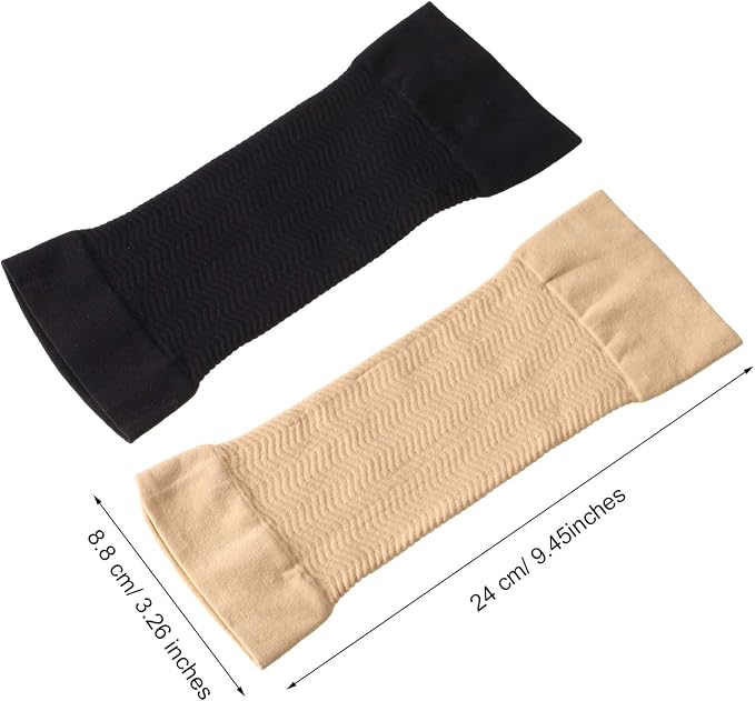WILLBOND 4 Pairs Slimming Arm Shaper Sleeve for Women Men Upper Flabby Arm Sleeve for Slimming Sun Protection Tattoo Cover up