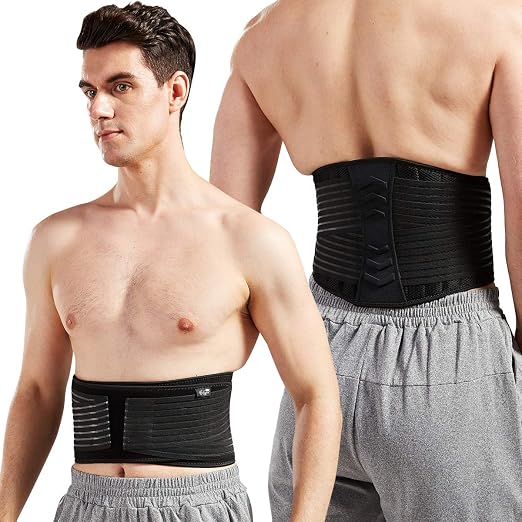 Bodyprox Lumbar Support Back Brace for Men and Women (Regular 28" - 50")
