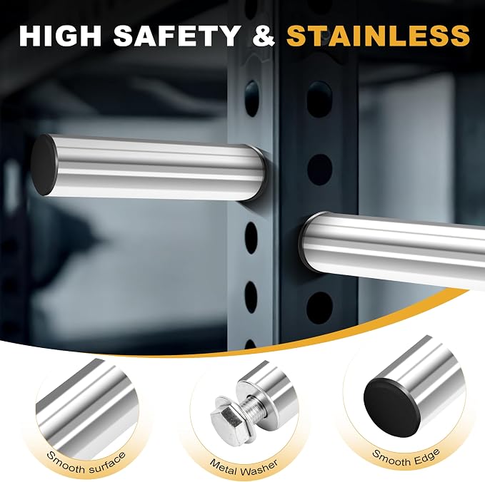 EVERYMATE Weight Plate Holder Power Rack Attachment 2 Inch Olympic Plate Storage Power Squat Rack Holder Weight Plates for 2x2 3x3 2x3 Power Cage Accessories Weight Plate Rack