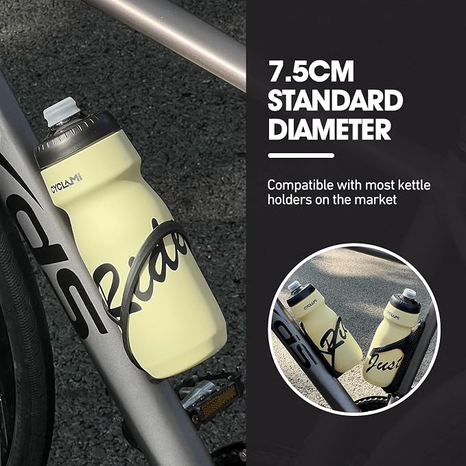 Bike Water Bottle 22oz/650ml Cycling Squeeze Water Bottle BPA Free Leakproof Easy-Squeeze Sports Bottles for Bicycle Gym Camping Hiking Sprout Green
