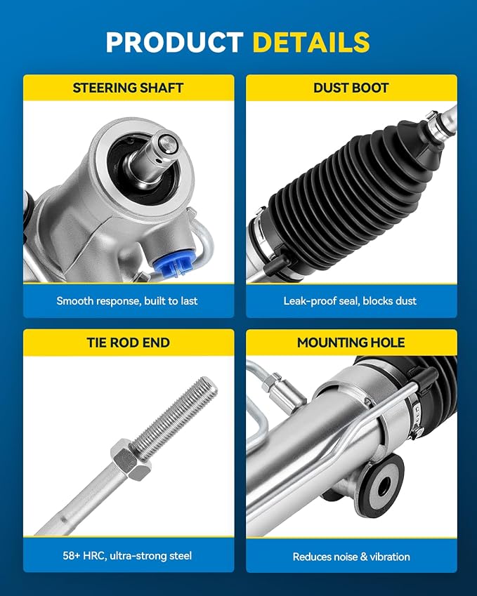 PHILTOP Steering Rack & Pinion for Malibu, Grand Am, Classic, Alero | 1998-2003 Malibu, 2004-2005 Classic, 1999-2004 Alero, 1998-1999 Cutlass, 1999-2005 Grand Am No.22184, 26073995, 26073200