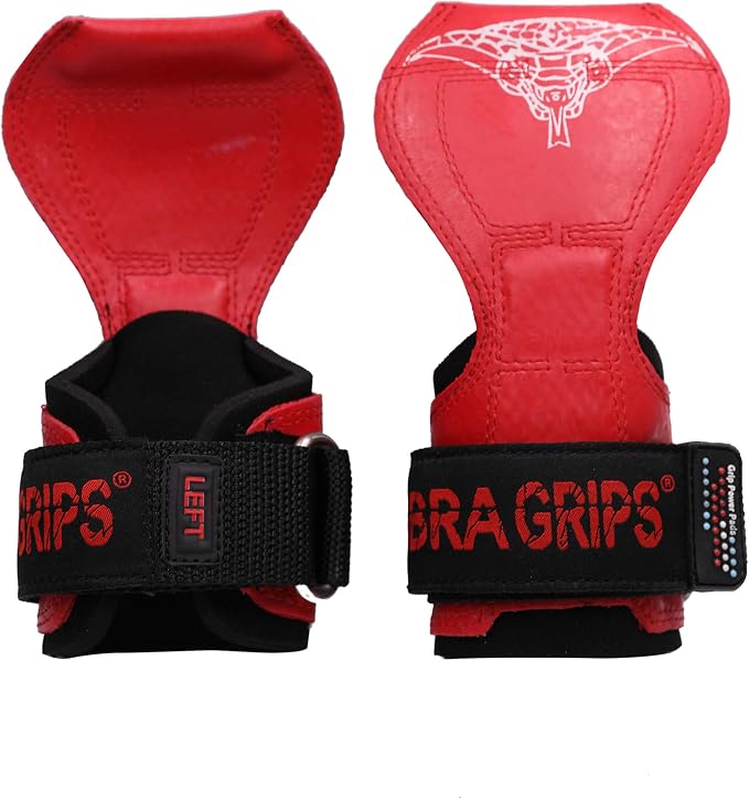 Cobra Grips Weight Lifting Gloves with Adjustable Neoprene Padded Wrist Wraps - Heavy Duty Alternative to Power Lifting Hooks for Deadlifts