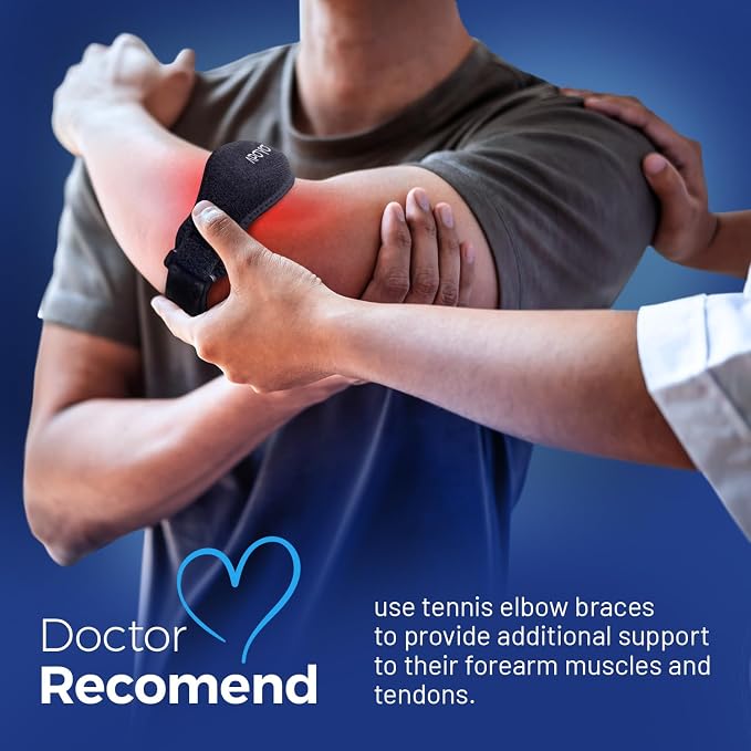 APOYO Tennis Elbow Strap for Women & Men, Workout and Everyday Use | Elbow Compression Sleeve for Arthritis, Tendonitis, Tennis Elbow & Golfers Elbow, Reduce Joint Pain During Fitness Activity
