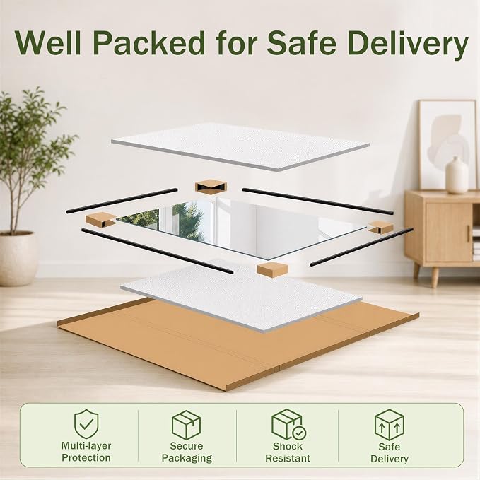 Home Gym Mirror, 55"x25"-3 PCS Gym Mirrors for Wall, Frameless, Tempered Glass, Large Workout Wall-Mounted Mirrors for Home Gym, Dance Studio, Yoga Room, Garage Gym, Silver