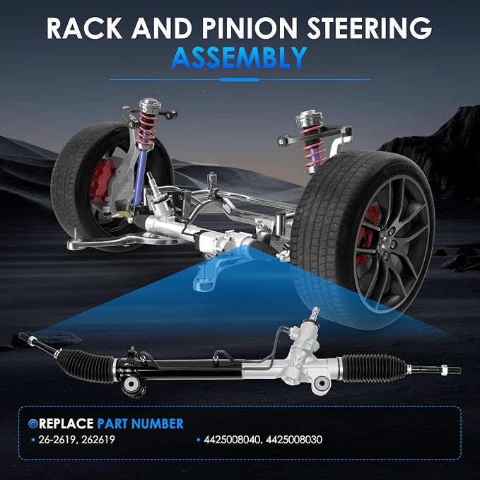 26-2619 Hydraulic Power Steering Rack and Pinion Fit for Toyota Sienna 2004-2006 3.3L 3300CC,Sienna 2007-2010 3.5L 3456CC Automotive Replacement Rack & Pinion Assembly 4425008040, 4425008030