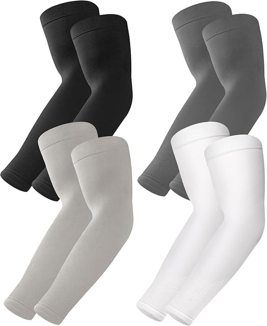 BHYTAKI UV Sun Protection Arm Sleeves, UPF 50 Sports Cooling Arm Compression Sleeves for Men Women Teenager