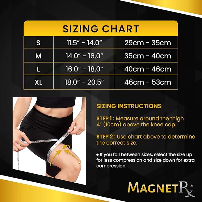 MagnetRX® Magnetic Knee Sleeve – (2-Pack) Effective Compression Knee Brace with Magnets for Knee Comfort & Recovery – Magnetic Knee Brace Support (Small)