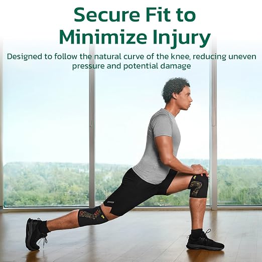 5mm Knee Brace For Women Men for Fitness, Weightlifting XL (1 Pair) | Knee Support ,Knee Compression Sleeve, Non-Slip Braces for Training & Fitness, Weightlifting, Neoprene