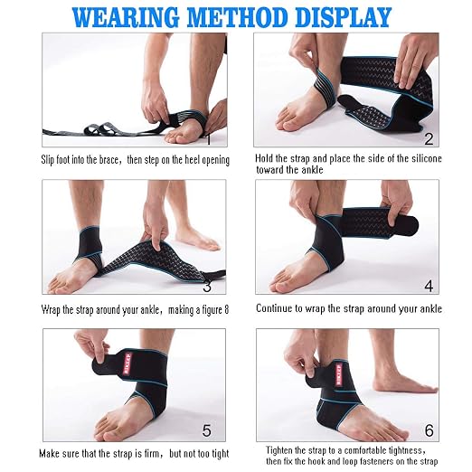 Candy Li Ankle Braces for Women & Men, Ankle Support for Sprained Ankle, Adjustable Compression Wrap Breathable Nylon Super Elastic & Comfortable Sports Gifts – Grey