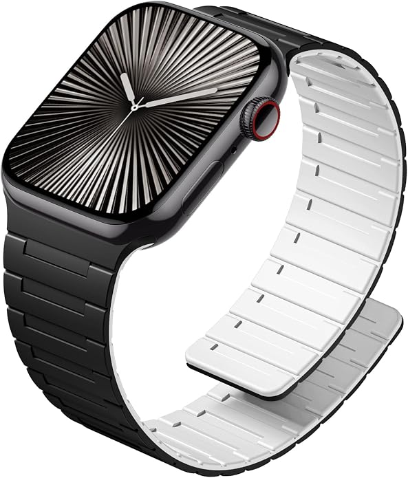 SNBLK Magnetic Watchband Compatible with Apple Watch for Men 44mm 45mm 46mm 49mm 42mm 41mm 40mm 38mm Women, Silicone Sport Strong Magnet Strap for iWatch Series 11 Ultra 3 Ultra 2 Se 10 9 8 7 6 5 4 1
