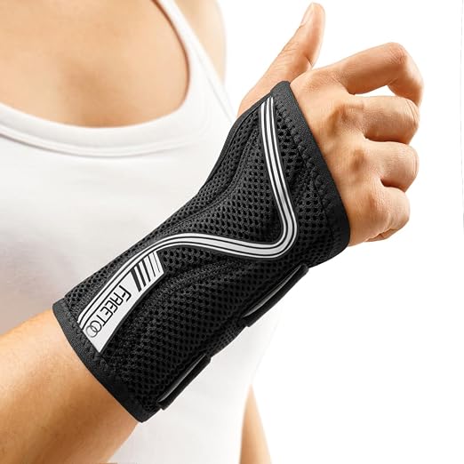 FREETOO Carpal Tunnel Wrist Brace Night Support, Right Hand, Large | Wrist Splint Hand Brace, Breathable Mesh Fabric, Women Men, Sleeping Work Typing Pregnancy, Tendonitis Arthritis Sprain RSI