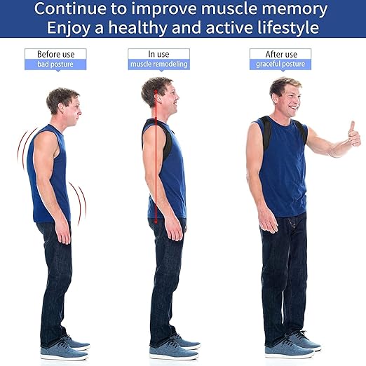 Posture Corrector Upper Back Brace Neck Shoulder Back Support Brace Pain Relief Belt for Women Men Braces Spine Straightener Breathable
