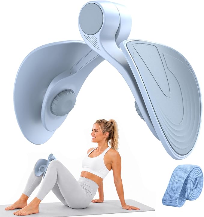 Pelvic Floor Exercise Devices 35lb Resistance Kegel Thigh Trainer with Band | Pelvic Floor Muscle Training, Inner Thigh Exerciser, Postpartum Recovery Support for Women, Suitable for Women and Men