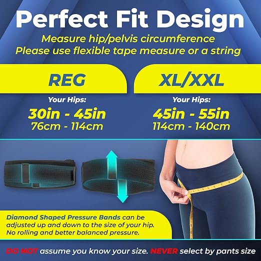 Sparthos Sacroiliac SI Belt, SI Joint Belt for Women & Men - Beige, Regular