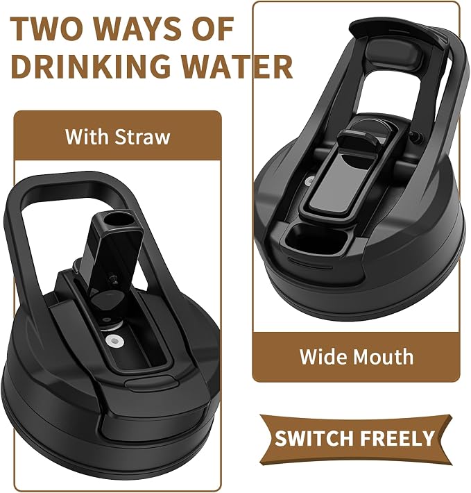 Half Gallon Water Bottle with 2-In-1 Straw Lid，Dishwasher Safe，Easy Clean，BPA-Free Plastic Water Bottle，Durable Solid No-Slip Handle for Gym，Work and Outdoor Sport