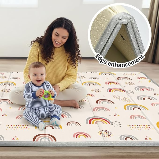 Piglog Baby Play Mat,Foldable 70 x 59 Play Mat,XPE Foam Baby Floor Play Mat | Perfect for Use Playpen, Soft Non-Slip Baby PlayMats for Floor and Tummy Time, Play Mat for Babies 0-12 Months