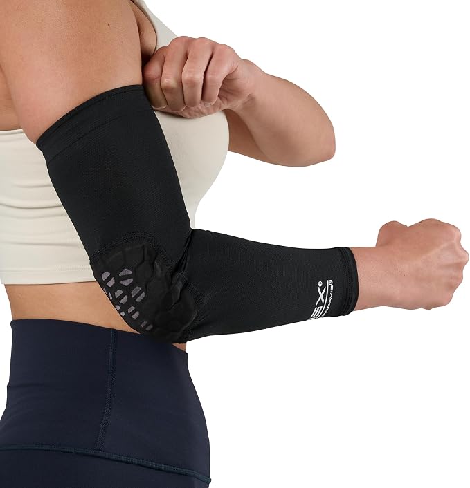McDavid HEX Shooter Arm Sleeve Single Padded Compression Sleeve Basketball Football Sports Protection
