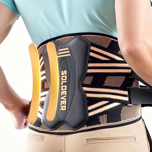 Copper Back Brace For Men Lower Back Brace For Work Lumbar Support Belt | Medical Grade Stronger Support System For Women Ultra Breathable Back Support Brace For Heavy Lifting Sciatica,Herniated Disc