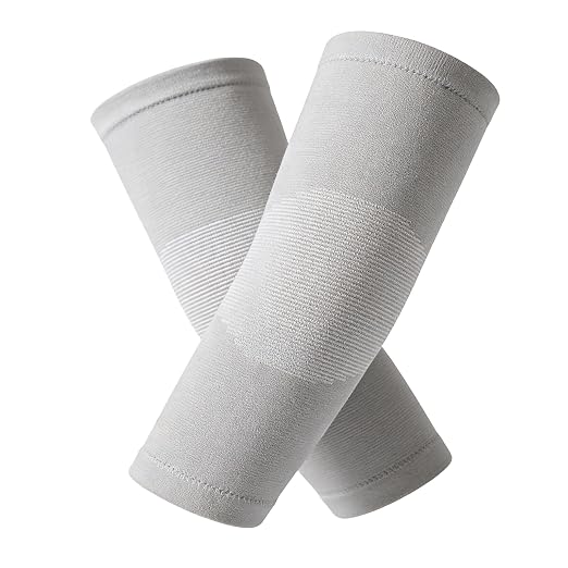 Bamboo Charcoal Compression Knee Sleeve - Elastic Knee Braces for Men & Women - Breathable Knee Support for Arthritis, Running, Workout, Joint Pain Relief(Gray, Large)