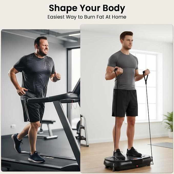 Vibration Plate Exercise Machine: TISSCARE Vibrating Plates for Weight Loss and Lymphatic Drainage, 400lbs Shake Plate Whole Body Workout Platform for Home Fitness Fat Burner Gifts