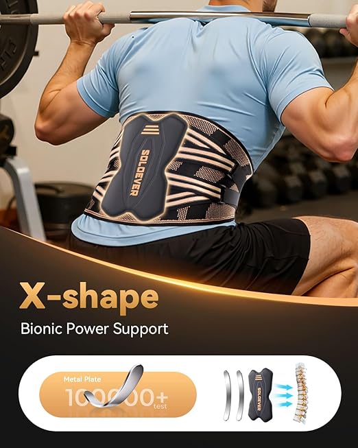 Copper Back Brace For Men Lower Back Brace For Work Lumbar Support Belt | Medical Grade Stronger Support System For Women Ultra Breathable Back Support Brace For Heavy Lifting Sciatica,Herniated Disc