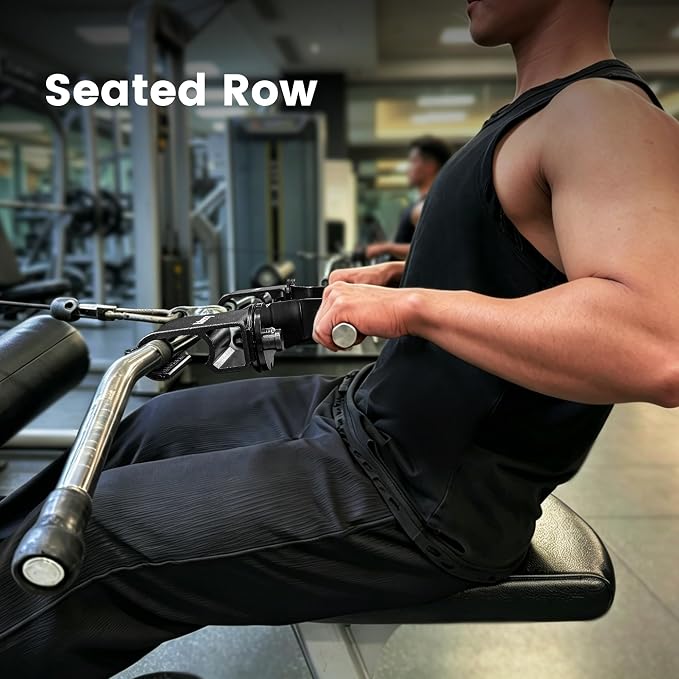 Neutral Grip Pull Up Handles, Non-Slip Pull Up Bar Attachment, 360° Adjust | Balency Adjustable Pull Up Bar Handles for Stronger Pull, Neutral Grip Handles for Barbell, Lat Pulldown & Cable Attachment