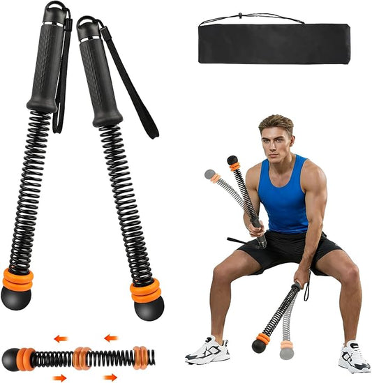 Weighted Ropeless Battle Ropes, Adjustable Resistance & Portable Cordless | Non-Slip Handle, Storage Bag Included, for HIIT Low-Impact Training, Full Body Strength Home Gym Equipment for Men Women