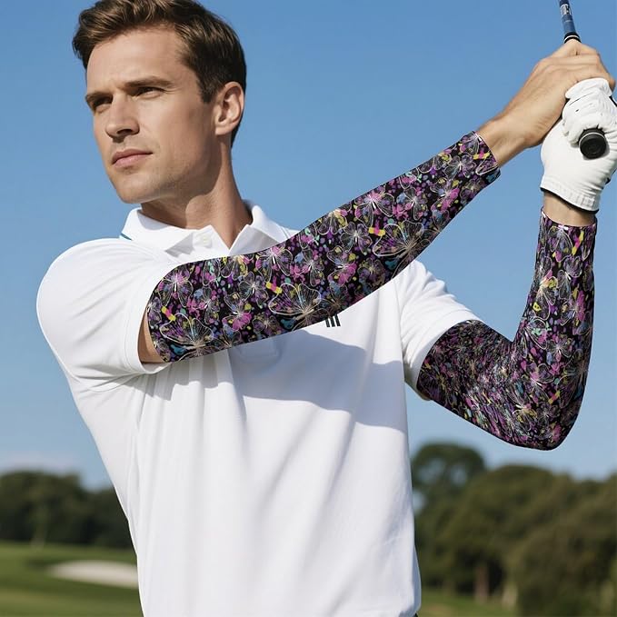 Marble Sports Compression Arm Sleeves for Men & Women - Youth Arm Sleeve Baseball Volleyball Sleeves & Basketball Sleeve