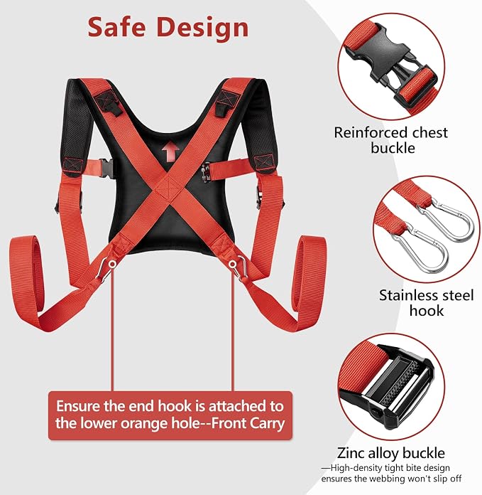 KEDSUM Moving Straps 1 Person-Front Carry, Lifting Straps Moving Free Your Arms, Heavy Duty Strap for Appliance, Thicken Sponge Vest, Upgraded Move Tool for Renters&Movers, Break Strength Over 600LBS