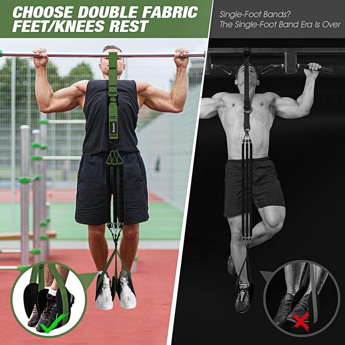 Pull Up Assistance Bands, Resistance Bands for Pull Up Bar Workout, Adjustable Heavy Duty Pull Up Assist Equipment with 4 Assistance Bands, Home Gym Fitness Exercise Strength Training