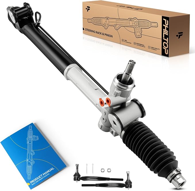 PHILTOP Power Steering Rack and Pinion Assembly for Trailblazer, Envoy | Trailblazer EXT, Envoy XL, Rainier, Envoy XUV, Bravada, Ascender, 9-7x, with Outer Tie Rod Ends Replace
